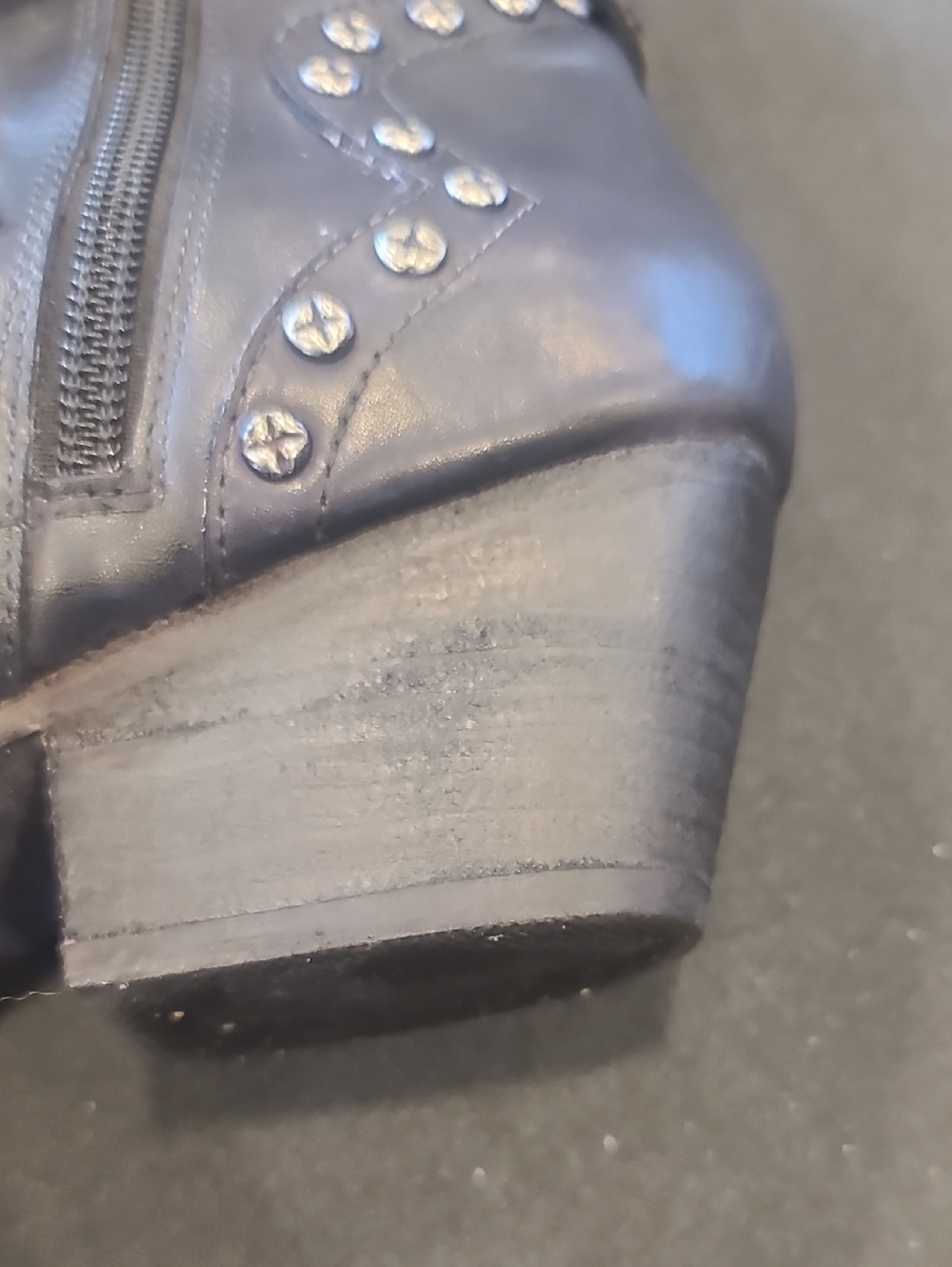 Free People Billy western black leather Boots size 37 Pre Loved - Picture 12 of 13